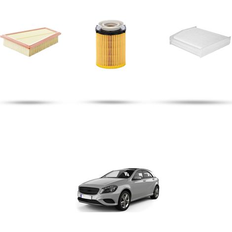 Kit tagliando 3 filtri compatibile con Mercedes Classe A (W176) A200 BlueEfficency 115kw dal 2012 (1/4)
