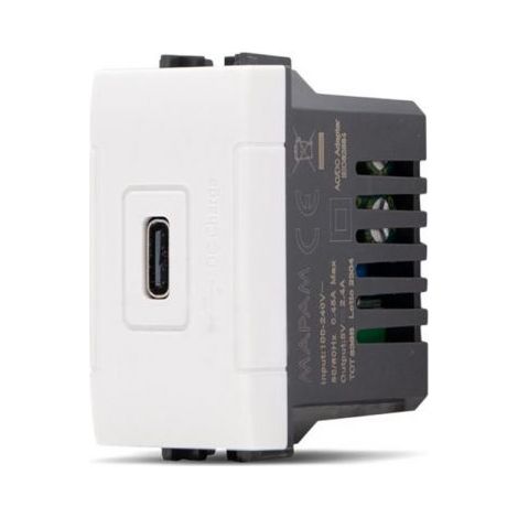 Mapam Presa USB C compatibile Bticino Light - ART 836B