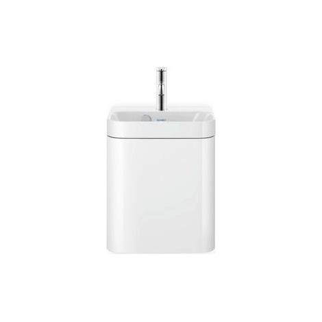 Set lavabo HAPPY D.2 PLUS 400x360mm con un foro per il rubinetto, bianco lucido