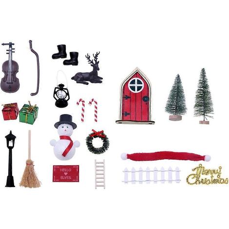 Décorations de Noël pour maison de poupée, outils de jardin miniatures, mini-décors