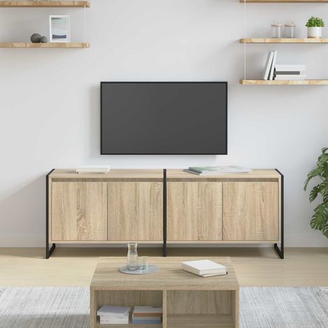 Meuble TV-Banc TV-Meuble Télé Sonoma 140 x 36 x 49.5 cm Bois d'ingénierie (1/5)