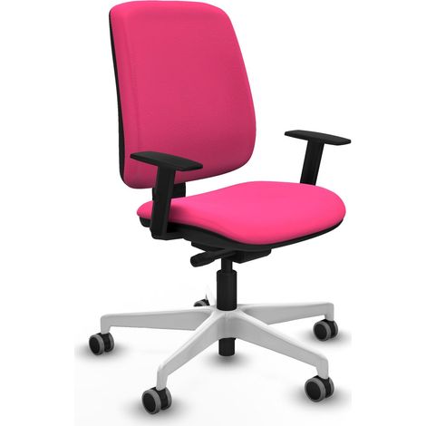 Sedia da ufficio piqueras y crespo similpelle rosa comoda (1/2)