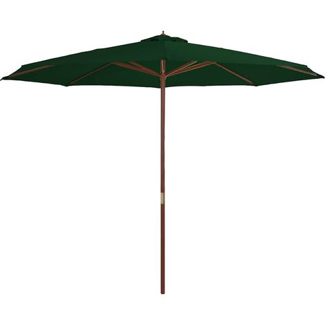 Maison Exclusive - Sonnenschirm mit Holzmast 350 cm Grün