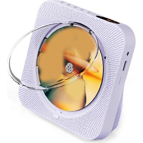 Portable CD Lecteur KC-718-Bluetooth, Double Enceintes, FM Radio, USB, Casque Mode, Stéréo Son Violet (1/5)