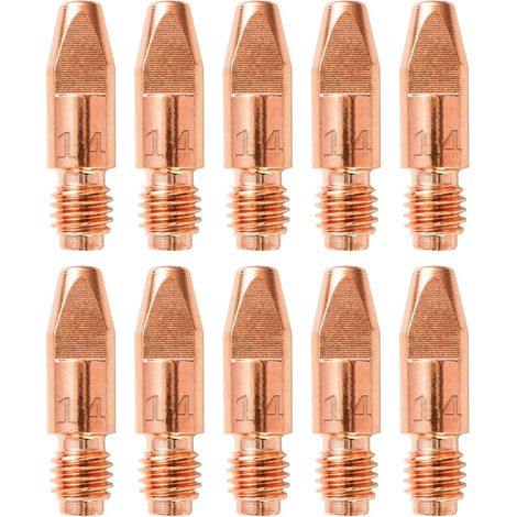 MIG MB 36KD Accessoires de Soudage Pièces d'usure Pointe de Contact Buses de 0052" Torche de Soudag 10pcs 1,4mm 0.052 (1/5)