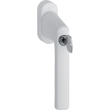 Manilla para ventana Hamburg 0700LS/U26 100NM Alu.F9016 blanco tráfico 32-42mm cerradura.