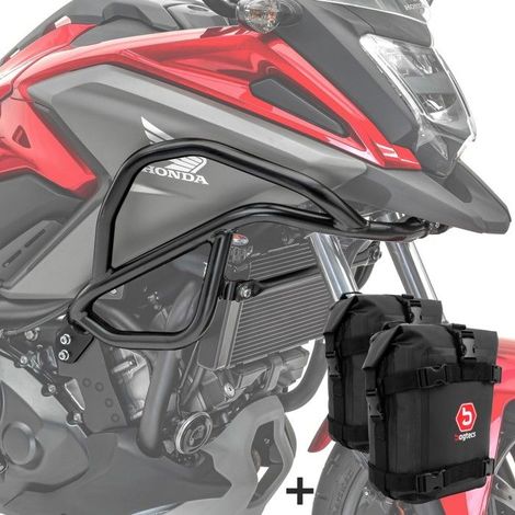 Set Pare Carter Hoch + Satteltaschen für Honda NC 750 X / 700 X 12-20 schwarz