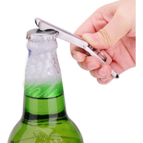Mini outil multifonction 2 en 1 pour l'extérieur : porte-clés, coupe-ongles, ouvre-bouteille (1/5)