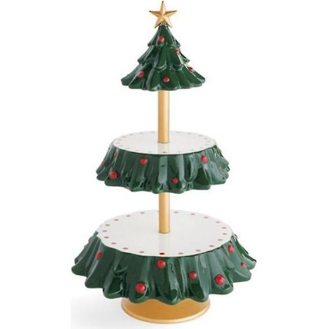 Présentoir à fruits de Noël en forme d'arbre, distributeur de desserts, décoration en résine pour les fêtes (1/5)