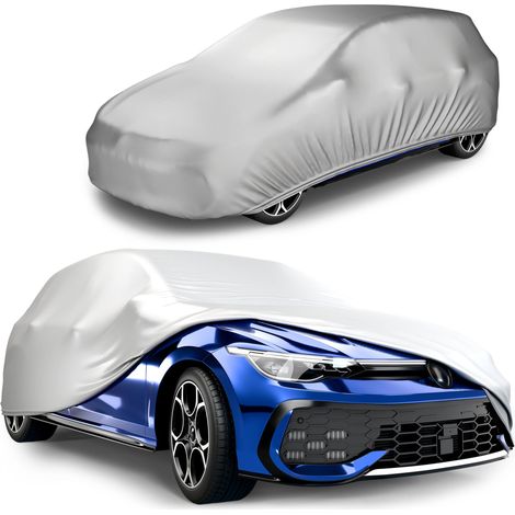 Abdeckplane Auto All Weather Basic, Autoplane Vollgarage Größe XL, Autoabdeckung silber