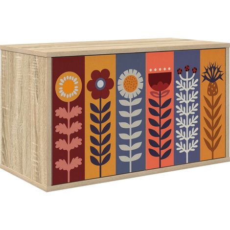 Wall-mounted TV Cabinet ESSEN 69 x 33 x 40 cm Sonoma Oak vidaXL (1/5)