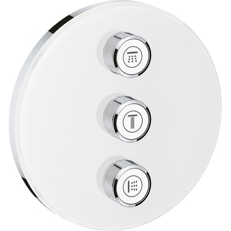 Grohe 29152LS0 Parte Esterna per Rubinetto da Incasso Triplo, Bianco, Rotondo (1/5)
