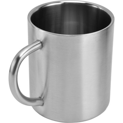Tasses à café à double paroi en acier inoxydable, idéales pour le camping, les voyages, les activités de plein air et le bureau (410 ml). (1/5)