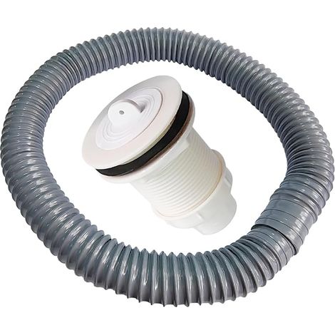 1 Pièce Siphon pour Évier Tube de Débordement, Flexible Evacuation Lavabo, Drain de Lavabo, Connecteur 64mm + Tuyau D'évacuation