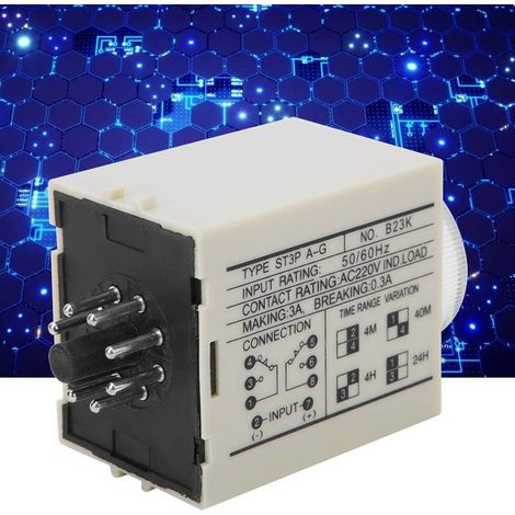 Relais temporisé Hilitand ST3PA G AC220V 50/60 Hz, 2 contacts en (1/5)