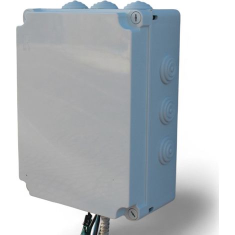 Scatola stagna IP65 con coperchio e passacavi in PVC resistenti agenti atmosferici e chimici protezione elettrica - 19x14x7 - 10 passacavi - IP65 (1/5)