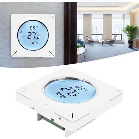Contrôleur de température programmable pour chauffage au sol AC220V, thermostat de ventilation et de chauffage (1/5)