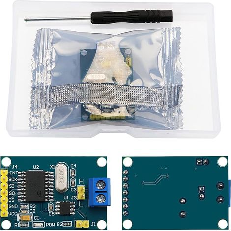 1 Pièce MCP2515 Can Bus Module TJA1050 Receiver SPI, Compatible avec Arduino 51 Arm MCU Arm Controller Development Board, avec Tournevis (1/5)