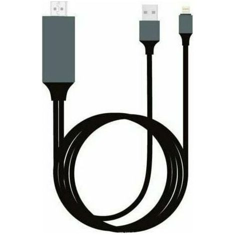 Vers adaptateur, adaptateur  câble compatible avec iPhone, iPad, iPod Connecteur d'écran synchronisation AV numérique 1080P pour projecteur de moniteur HDTV - aucune alimentation requise (6,6 pieds) (1/3)