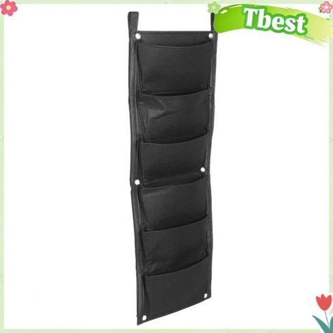 Sac À Plantes - 6 Poches - Jardinière Suspendue Verticale - Pour Balcon Jardin Extérieur Intérieur - 107 x 32 cm - 1 Pièce (1/5)