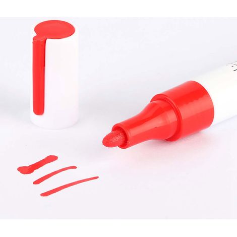 1 stylo de marquage pour pneus, peinture professionnelle étanche, rouge, pour voiture (1/5)