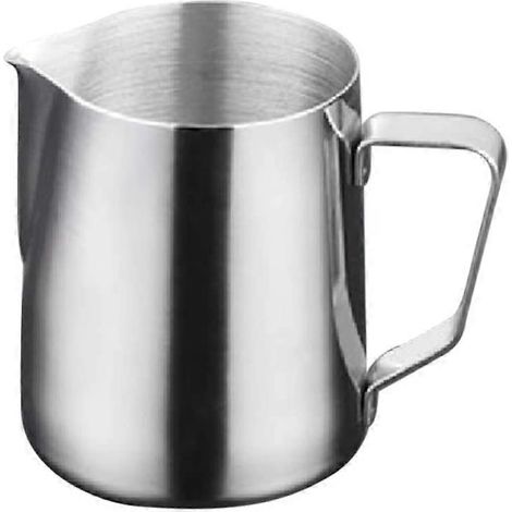 Pichet à mousser le lait en acier inoxydable 200 ml, idéal pour latte et cappuccino (argenté)