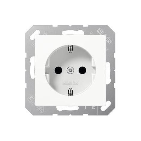 Jung Steckdose 1-fach alpinweiß glänzend UP mit BS IP20 AS/A A 1520 KI WW (1/5)