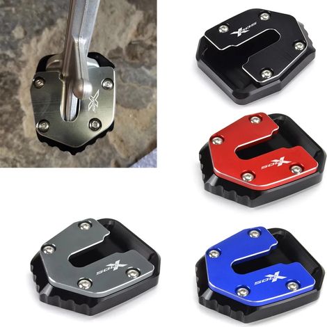 (Bleu) Compatible avec Montana XR5 Colove KY500X Excelle 500X, plaque de support, patin de béquille latérale, extension de béquille latérale, support maxpower (1/4)