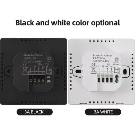 Thermostat intelligent, entièrement tactile, Mode automatique manuel, contrôleur de température numérique Programmable pour le chauffage de l'eau domestique (1/4)