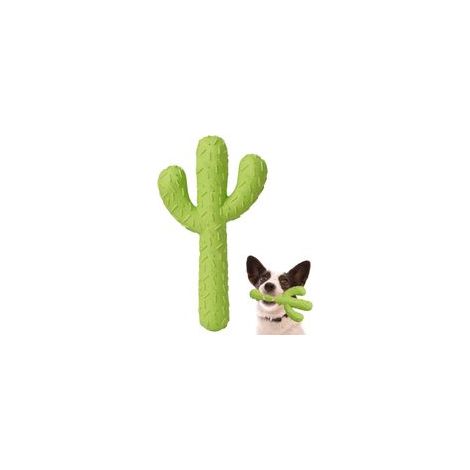 Juguetes masticables para perros, juguetes de goma duraderos para perros que mastican con fuerza, juguetes Cactus Tough para entrenamiento y limpieza dental, juguetes interactivos para perros medianos