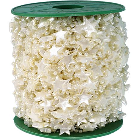 Guirlande De Perles Artificielles - Chaîne De Décoration En Plastique Souple Pour Arbre De Noël Mariage Et DIY - 5 M (1/5)