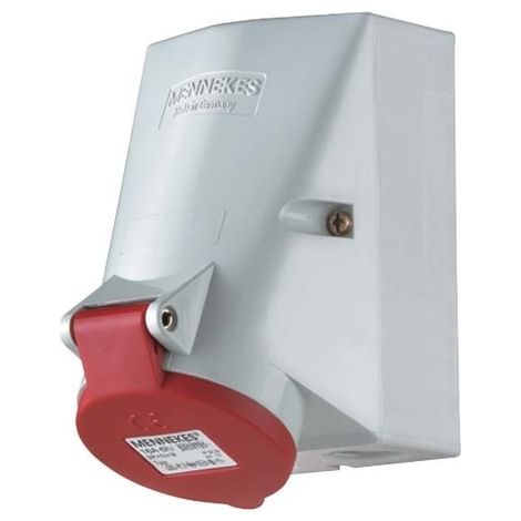 CEE-WANDSTECKDOSE 5X16A 400V6H, IP44, TWINCONT.3E MENNEKES 419