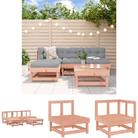 The Living Store 5-tlg. Garten-Lounge-Set Massivholz Douglasie - Gartenmöbel-Sets (1/5)