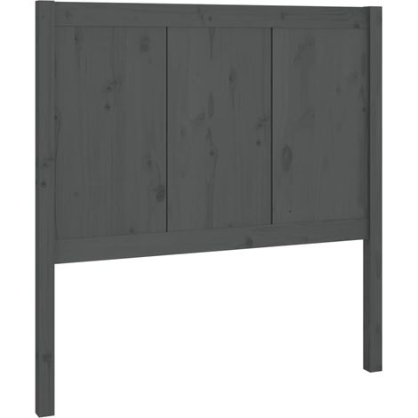Maison Exclusive - Testiera per Letto Grigia 80,5x4x100 cm Legno Massello di Pino