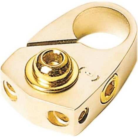 Cosse de Batterie avec bouchon - 2x10mm2 - Borne moins Or