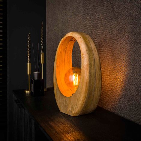 Lampe à poser moderne en bois naturel CARY 2 (1/5)