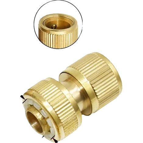 Conector rápido para manguera, construcción de latón duradera, fácil de usar, I (1/2)