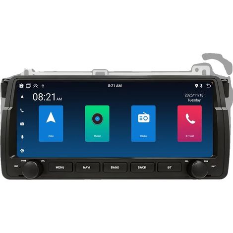 CarPlay, Touchscreen, Compatibilità con smartphone, compatibile con BMW E46 M3 318/320/325/330/335 Rover 75 Coupé 1998-2006, autoradio GPS, WIFI 2+64GB (1/2)