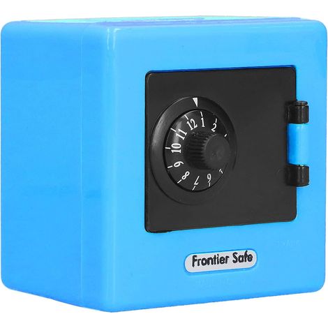Tirelire sécurisée pour pièces de monnaie, étui de rangement élégant et simple avec serrure à code pour enfants, pour un usage quotidien (bleu) (1/5)