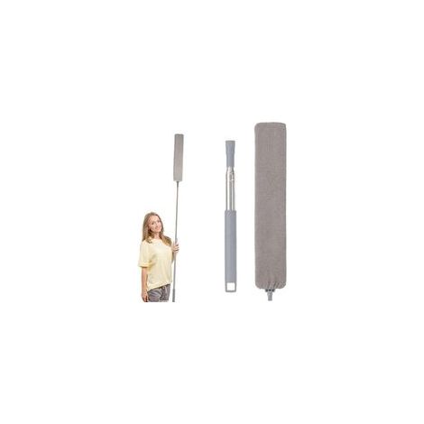 Plumeau télescopique pour poussière – Brosse réglable 41,5–214 cm, idéal canapé, lit, meubles et sols – Poignée ergonomique (1/5)
