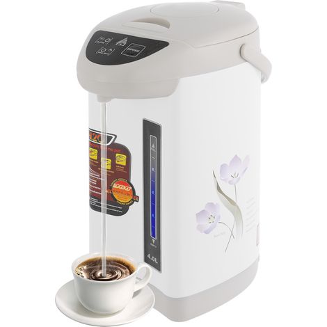 【Chauffage et ventilation】Bouilloire électrique 4 l, 750 W, avec 3 modes de prélèvement et boîtier en acier inoxydable, fonction de maintien au chaud 92-95 °C, bouilloire à thé, café, maison, bureau (1/5)