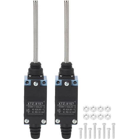 2 Interrupteurs de fin de course momentanés avec tige à ressort flexible, 250V 380V, pour CNC et imprimante 3D (1/5)