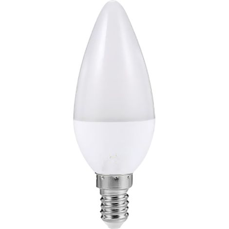 Ampoule LED en forme de bougie, culot C37/E14, 5 W, blanc chaud 3000 K, étanchéité IP44, idéale pour salon, salle à manger, couloir, grenier, balcon ou cour. (1/5)