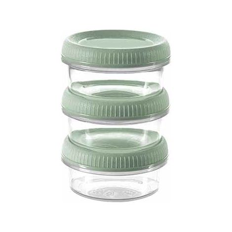 Récipient à sauce en plastique 3x80ml, épices à tremper avec couvercle pour sauces écologiques