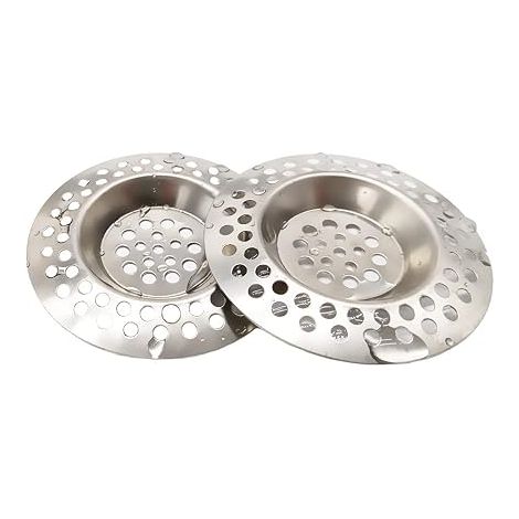 (2 pièces) Crépine d'évier en acier inoxydable de 70 mm, crépine pour trou d'évier, protège-bonde de salle de bain (1/5)