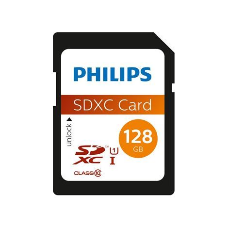 Carte mémoire Philips SDXC UHS I U1 128 Go Noir (1/4)