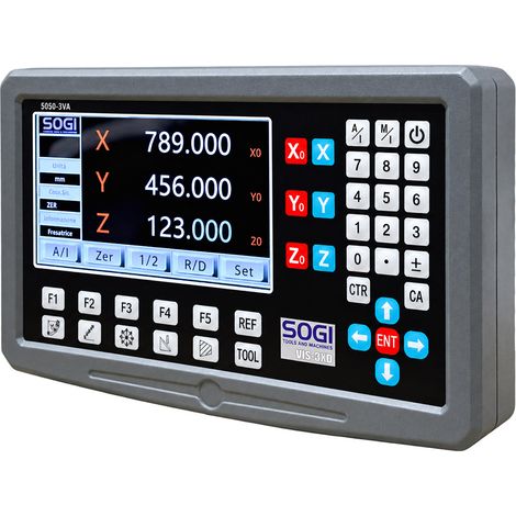 Visualizzatore di quote SOGI VIS-3XD - 3 assi DRO - per tornio, fresatrice, trapano, rettifica - display digitale (1/3)