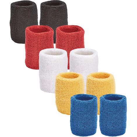 Bracelets de sport multicolores Unique Sports pour les ligues de basketball, lot de 5 paires (1/5)