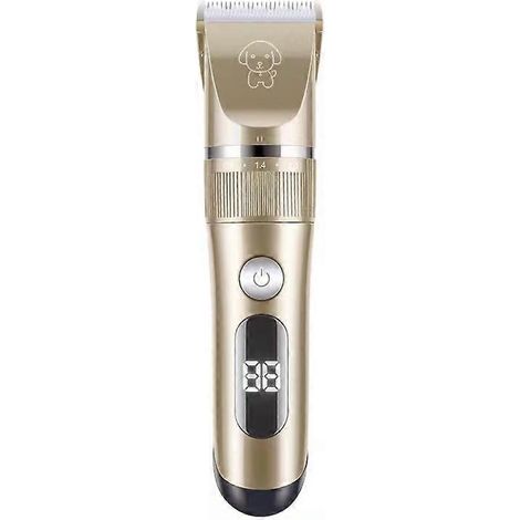 Tondeuse pour chien professionnelle sans fil IPX7, lames en céramique détachables, écran LCD, charge rapide (1/5)