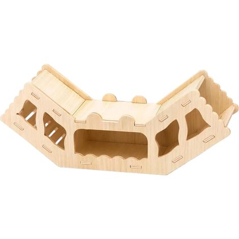 Hamster Tunnel Aus Naturholz Natürliches Hohles Holz-Erkundungsspielzeug Mauskäfig Tunnel Unterschlupf für Nager Geeignet für Zwerghamster, Syrische Rennmäuse, Eichhörnchen, Mäuse und verschiede (1/5)